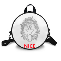 Sac à main rond en PU personnalisé avec motif Saipan, sac à main élégant et brillant pour femmes, idéal pour les sorties du week-end et les voyages décontractés