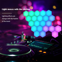 Veilleuses Led WIFI Bluetooth, lampe murale modulaire, éclairage magnétique, décoration de salle de jeu, lampes rvb, lampes LED hexagonales, lumière quantique
