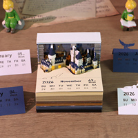 Bloc-notes 3D personnalisé, bloc-notes Hary Magic Castle, calendrier, hibou, train magique, boîte à lumière, papeterie mignonne, cadeau d'anniversaire de Noël pour enfants