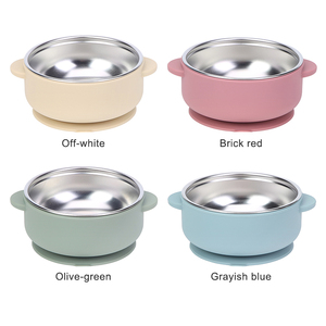 Tazón de Acero Inoxidable Libre de BPA para Bebés, con Asa de Silicona, Boca Ancha, Vajilla para Niños Pequeños, Fácil de Limpiar, Plato con Succión - Product Image 3