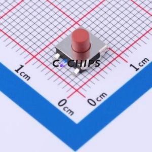 TS-1080S-A7B2-D2 Tactile Switch SMD Switch Single Pole Single Throw Round Button 1.8N Vertical Mount - Product Image 1