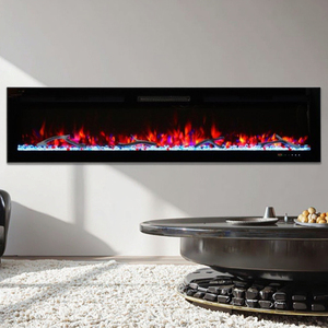 <span class=keywords><strong>Chimenea</strong></span> Eléctrica de Lujo <span class=keywords><strong>con</strong></span> Pantalla de Vidrio de 3 Lados y Efecto de Llama LED de 13 Colores para Decoración de <span class=keywords><strong>Sala</strong></span> de Estar de Hotel o Villa - Product Image 6