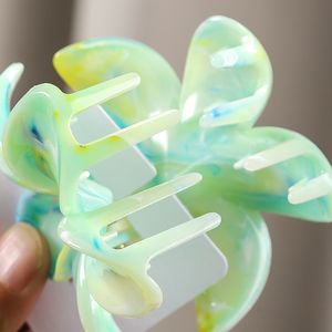 <span class=keywords><strong>Pl</strong></span> Sample Nieuwe 8Cm Chroma Flower Claw Hair Clip Vrouwen Premium Sense Met Kaart Bloem Haarklauw Marmer Haaraccessoire - Product Image 4