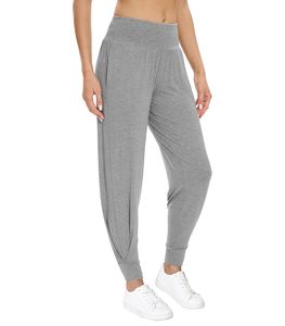 Women's Bamboo Fiber Loose Harem <b>Pants</b> Solid Color Elastic Waist Casual Sleepwear Home Wear Comfortable Ankle-Length <b>Pants</b> - Product Image 1