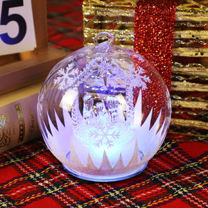 <span class=keywords><strong>Bolas</strong></span> de cristal decorativas, <span class=keywords><strong>bolas</strong></span> colgantes de cristal que cambian de color para Navidad - Product Image 4
