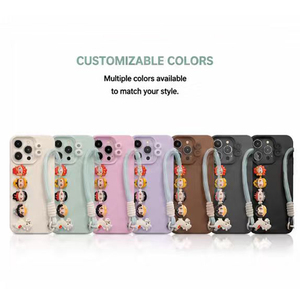 Fundas de Teléfono Móvil con Correa de Cordón Estilo Floral Crybaby para 11/12/13/14/15/16/17 Pro Max, Magnéticas, Antigolpes, de Lujo - Product Image 2
