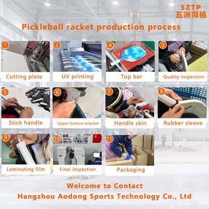 Детская ракетка для пиклбола OEM/ODM, легкая, из стекловолокна, для соревнований, подарок, ракетка для пиклбола с увеличенным слоем удара (Sweet Spot) - Product Image 6