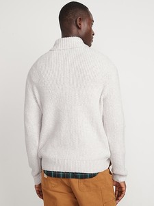 Pull en tricot à col châle pour homme, vêtement à la mode, personnalisé, texturé, taille Plus, OEM - Product Image 6