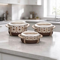 Lot de 3 casseroles isothermes 1,8L, 2,3L, 2,8L – Réchauffe-plats thermiques polyvalents pour cadeaux de festival