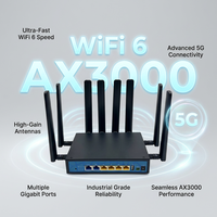 Routeur industriel double SIM Immortalwrt MT7981 débloqué, OpenWrt WiFi 6, modem 4G 5G, routeur maillé CPE, emplacement pour carte SIM