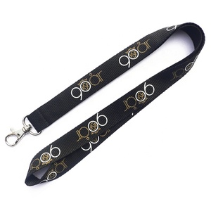 Longe en polyester écologique personnalisée, <span class=keywords><strong>belle</strong></span> sangle de cou imprimée en soie durable, or, argent, crochet à paillettes inclus - Product Image 2