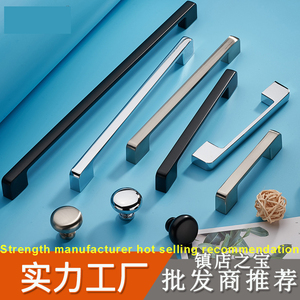 Customized <strong>Black</strong> Gold Cabinet <strong>Doors</strong> Drawer Handles Modern Zinc Alloy Bedroom Wardrobe <strong>Door</strong> Pulls Kitchen Exterior Outdoor - Product Image 4