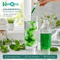Gouttes de Chlorophylle Saveur Menthe Poivrée Hydratant Intestinal et Cutané Concentré Alcalin Améliorateur d'Eau Complément Herbal OEM