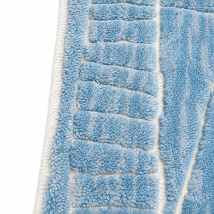 Tapis moderne en laine noué à la main, design géométrique - Product Image 2