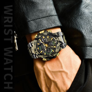 นาฬิกา FB0077<span class=keywords><strong>ลาย</strong></span><span class=keywords><strong>พราง</strong></span> Lige 50เมตรนาฬิกาข้อมือกันน้ำนาฬิกาสปอร์ตนาฬิกาข้อมือผู้ชายควอตซ์ดิจิตอลซิลิโคน + กล่อง - Product Image 6