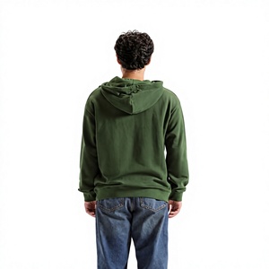 เสื้อฮู้ดซิปหน้าผู้ชาย พิมพ์โลโก้ได้ตามต้องการ ผ้าฟลีซ ใส่สบายสำหรับฤดูหนาว ทรงหลวม ผ้าฝ้าย 72% ซักเครื่องได้ - Product Image 2