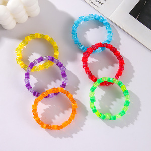 Acrylic <b>Bracelet</b> Five Pointed Star Geometric Design Elastic <b>Rope</b> Multi Layer Unisex Jewelry Spring 2024 Yiwu Origin - Product Image 1