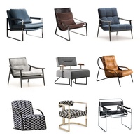 Velours/Sherpa/wabi-sabi/japonais/nordique loisirs Accent chaise canapé fauteuil paresseux simple salon salle à manger chaises de salon