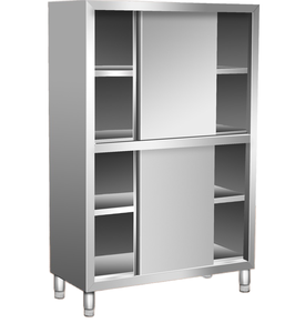 ตู้ครัวสแตนเลส304พร้อมประกอบสไตล์โมเดิร์นพร้อมฐานอ่างล้างจานสำหรับใช้ในเชิงพาณิชย์ที่บ้าน - Product Image 1