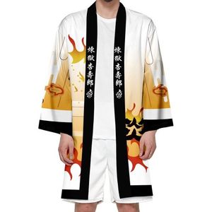 Kimetsu No Yaiba Tokyo Revengers Halloween Linterna de Calabaza Cosplay Haori Anime Kimono Largo Capa Ropa de Dibujos Animados - Product Image 4