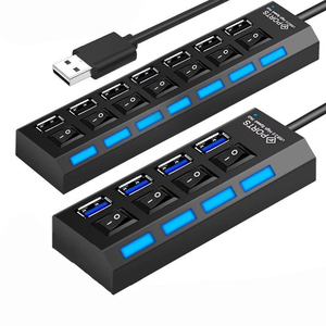 ฮับ <span class=keywords><strong>USB</strong></span> 2.0 แบบหลายพอร์ต 7 ช่อง สำหรับคอมพิวเตอร์และแล็ปท็อป - Product Image 1
