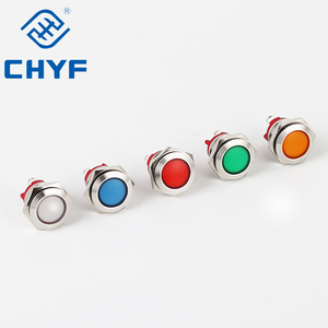 CHYF 16MM 19MM 22MM Voyant lumineux LED rouge en acier inoxydable à visser 24V IP66/IK08 pour panneau, 50000 heures - Product Image 2