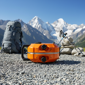 Réchaud à gaz manuel pliable léger en acier à 2 brûleurs, simple, coupe-vent, portable, pour le camping en plein air, compatible avec les bouteilles de <span class=keywords><strong>propane</strong></span> - Product Image 1
