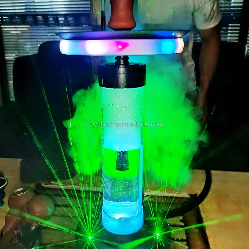 แฟชั่นใหม่ยาสูบ WOYU อะคริลิคเลเซอร์ไฟ LED มอระกู่ Shisha สำหรับบาร์