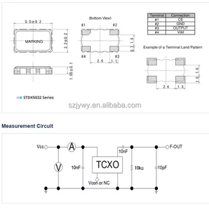 12.8MHz vctcxo nhiệt độ bù điện áp điều khiển dao động tinh thể SMD tcxo 5x3.2mm 2.8-3.3V 12.800MHz IP mạng - Product Image 3