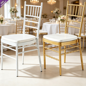 High Quality Furniture Hotel Banquet Wedding Silver Metal <b>Chairs</b> for Events Chiavari <b>Chair</b> With Cushion - Product Image 1