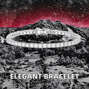 Elegant VVS1 Round Moissanite S925 Sterling <b>Silver</b> Rhodium/Gold Plated Tennis <b>Chain</b> <b>Bracelet</b> for Men's Wholesale Price - Product Image 2