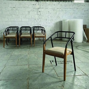 Chaises de salle à manger portables modernes avec design en bois écologique pour la maison, le bureau, les restaurants, sièges élégants et confortables - Product Image 5