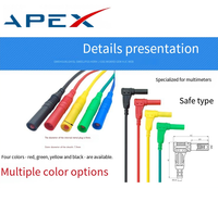 Câbles de test universels en cuivre Apex pour multimètre, fiche banane 4 mm, fil en silicone ultra-souple, 100 cm, 5 couleurs, tension nominale 3000 V