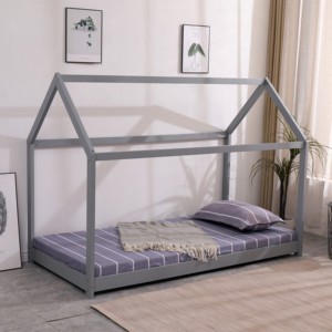 Juego de Dormitorio para Niña, Guardería, Madera Maciza, Cuna con Marco Queen, Cunas para Bebés, Camas Altas, Camas Infantiles con Forma de Autobús, Camas para Niños de 2 a 6 Años - Product Image 1