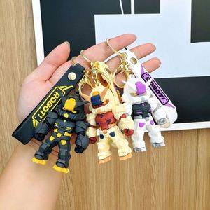 Porte-clés en silicone Mecha Warrior de dessin animé, pendentif écologique pour couple Gardien, vente en gros, porte-clés de voiture poupée Mecha, porte-clés - Product Image 2