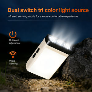 Lampe frontale portable WOSEN Cob avec lumière latérale, capteur magnétique à ondes, super lumineuse, LED rouge, blanc, bleu - Product Image 2