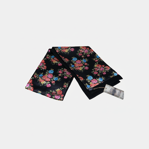 Black Floral Printed Double Sided Scarf - Product Image 2