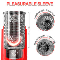 Machine Sexuelle à Piston Mains Libres en Caoutchouc, Tasse Masturbateur Mâle Aspirant, Vibrante, Télescopique et Rotative Automatique