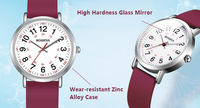 Montre numérique à quartz en alliage et verre de 36 mm, style simple, pour infirmières, avec clip de fixation pour badge, vente en gros