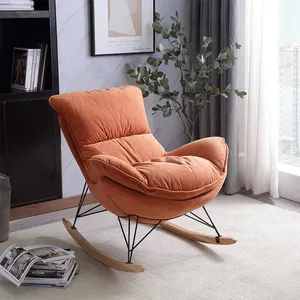 Mecedora de diseño moderno para sala de estar, comodidad relajante, sofá individual, silla reclinable, mecedora para adultos