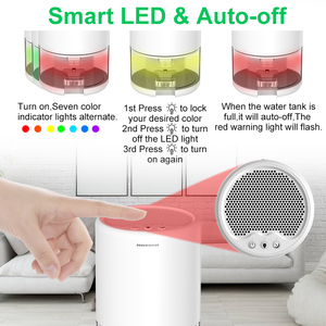 Deshumidificadores refrigeradores pequeños, deshumidificador de aire 2 en 1, portátil, muy seguro, para el hogar, 800Ml, nuevo, Oem - Product Image 5