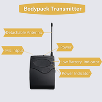 Pour Panvotech Microphone sans fil UHF Lavalier à main dynamique à 2 canaux professionnel sans Fil