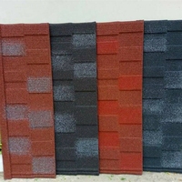 Matériau de grande qualité type classique tuile métallique revêtue de pierre Fabriqué en Chine pour les matériaux de construction