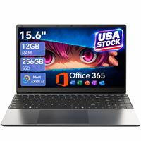 Stock disponible aux États-Unis Ordinateur portable de bureau 15,6 pouces Intel J4105 Quad Core 12 Go de RAM 256 Go de SSD Full HD IPS pour la vente en gros