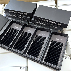 Extensiones de Pestañas Coreanas PBT con Logotipo Privado, Premium, Individuales, Mega Volumen, Curvatura J B C D CC DD L M, Efecto Mink Cashmere - Product Image 1