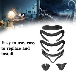 Juego de accesorios VR 6 en <span class=keywords><strong>1</strong></span> Soporte de interfaz facial PU Cuero Espuma Cubierta de almohadilla facial Protector de lente para <span class=keywords><strong>Oculus</strong></span> <span class=keywords><strong>Quest</strong></span> 2 - Product Image 6