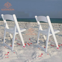 Chaises pliantes en plastique blanc modernes pour événements, pour mariage et fête en plein air