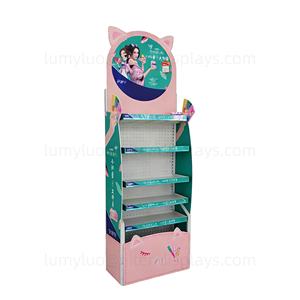 ชั้นวางสินค้าแบบตั้งพื้นสำหรับโปรโมชั่นในซูเปอร์มาร์เก็ต ทำจากโลหะแบบเพ็กบอร์ด พร้อมชั้นวางพีวีซี สำหรับผลิตภัณฑ์สุขอนามัยสำหรับผู้หญิง - Product Image 2