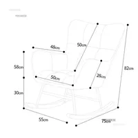 Fauteuils de salon en tissu de luxe, chaise longue de balcon avec repose-pieds, fauteuil moderne de détente, chaise à bascule, meubles de salon