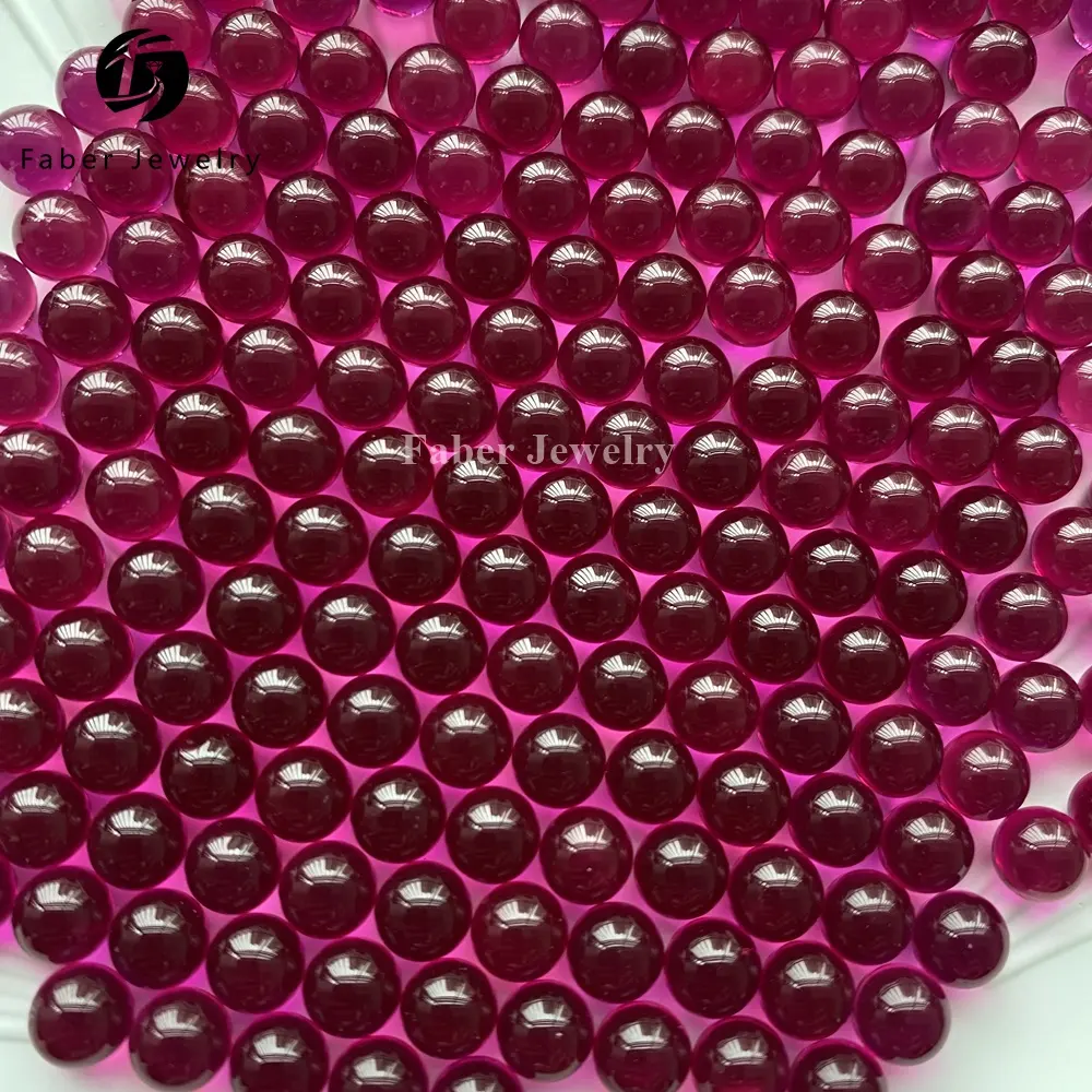 Hot Sale Product Ruby Terp Pearls No Hole Ruby 6mm Beads